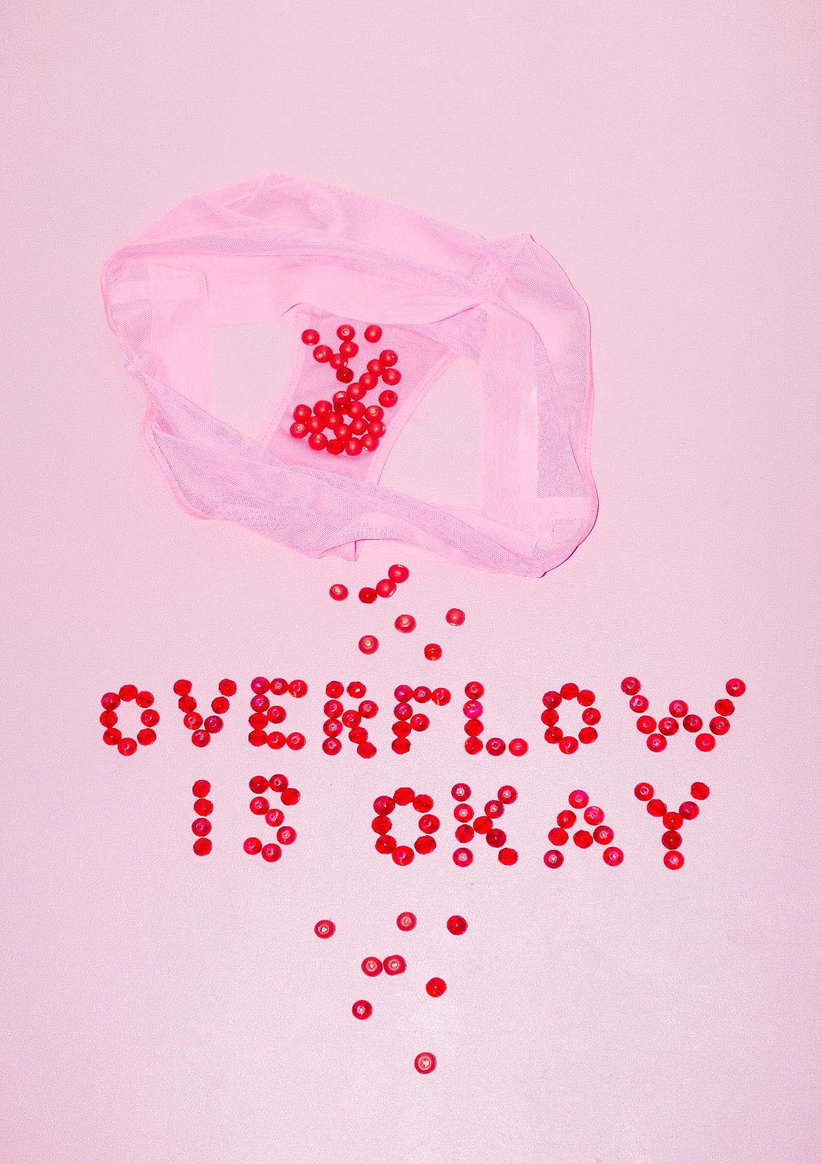Playful "period overflow is okay" print