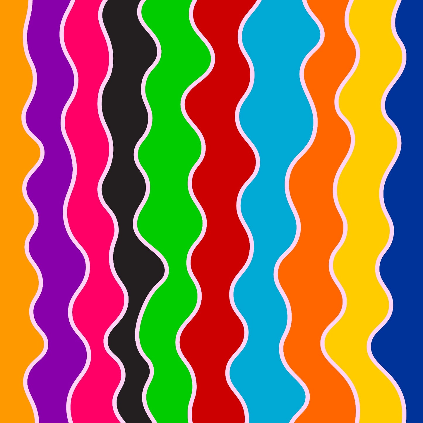 Colorful horizontal wavy lines