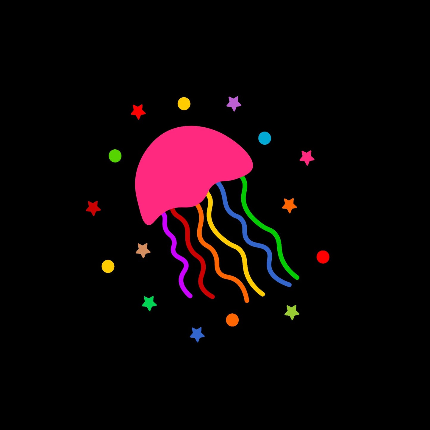 Colorful jellyfish