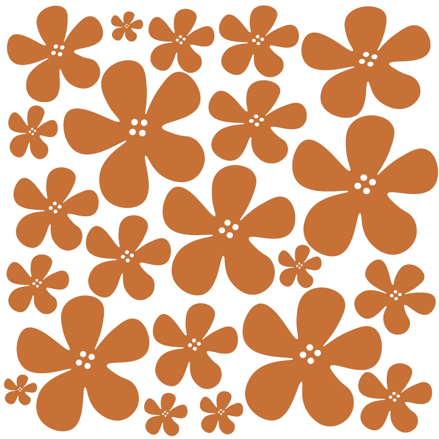Brown floral flowers pattern