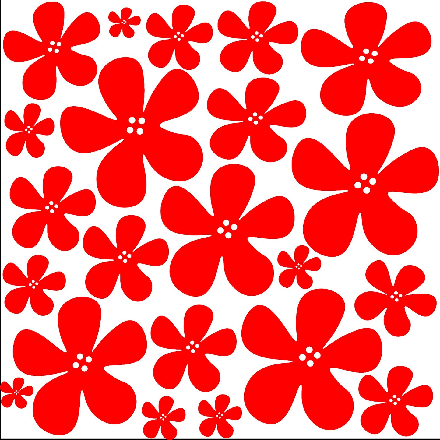 Red floral flowers pattern