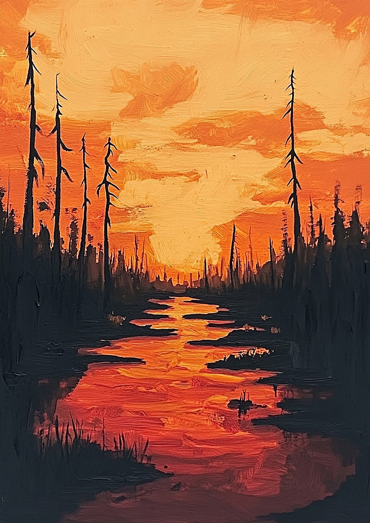 Sunset In The Woods