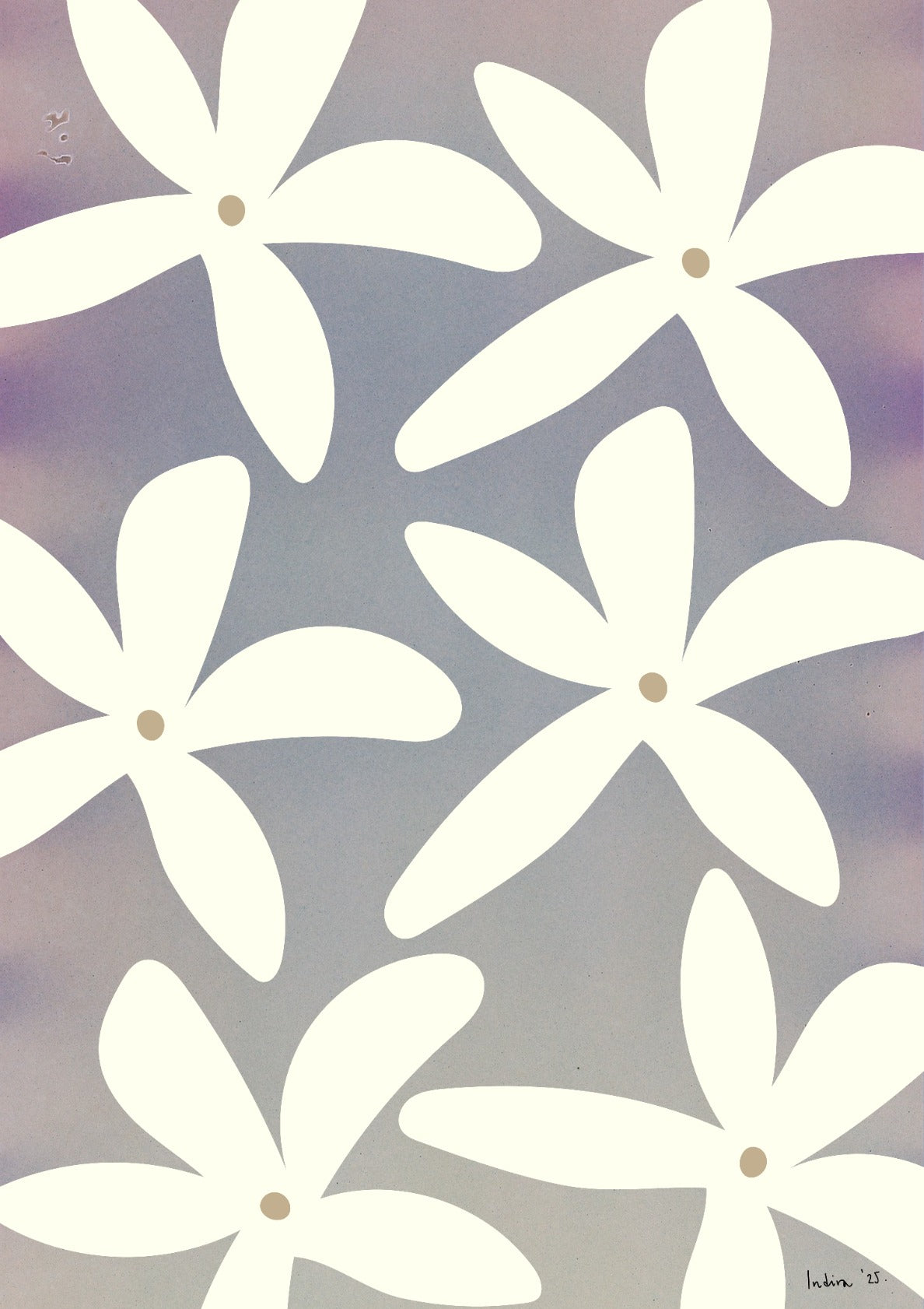 Madagascar Jasmine in a vase on light blue