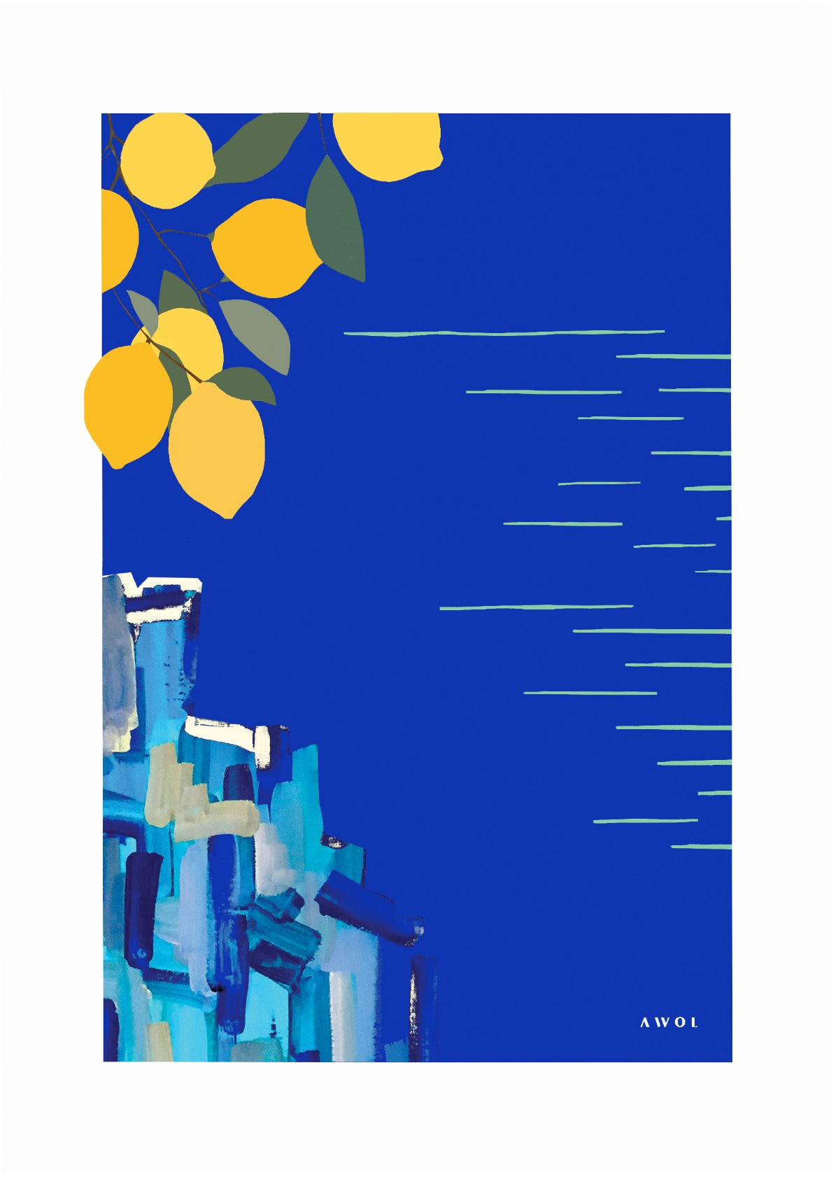 Amalfi Coast Seascape With Lemons