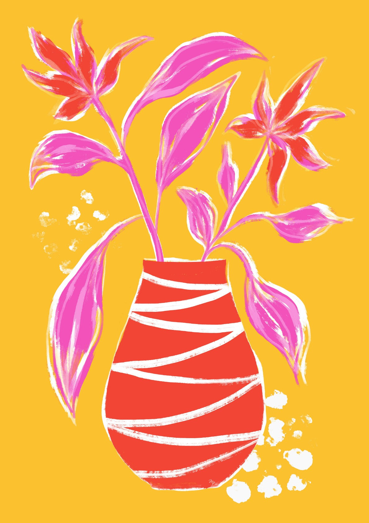 Bold red kitchen vase