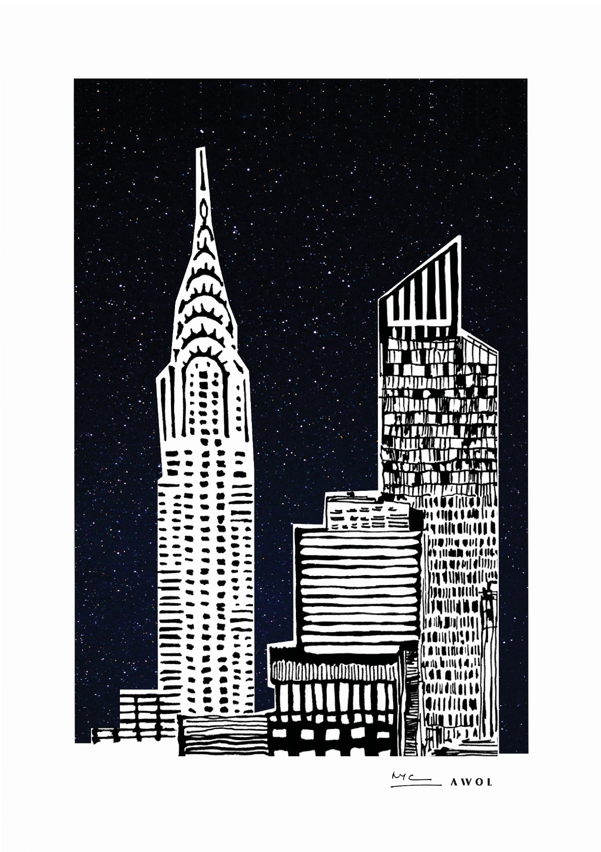 New York Skyline At Night