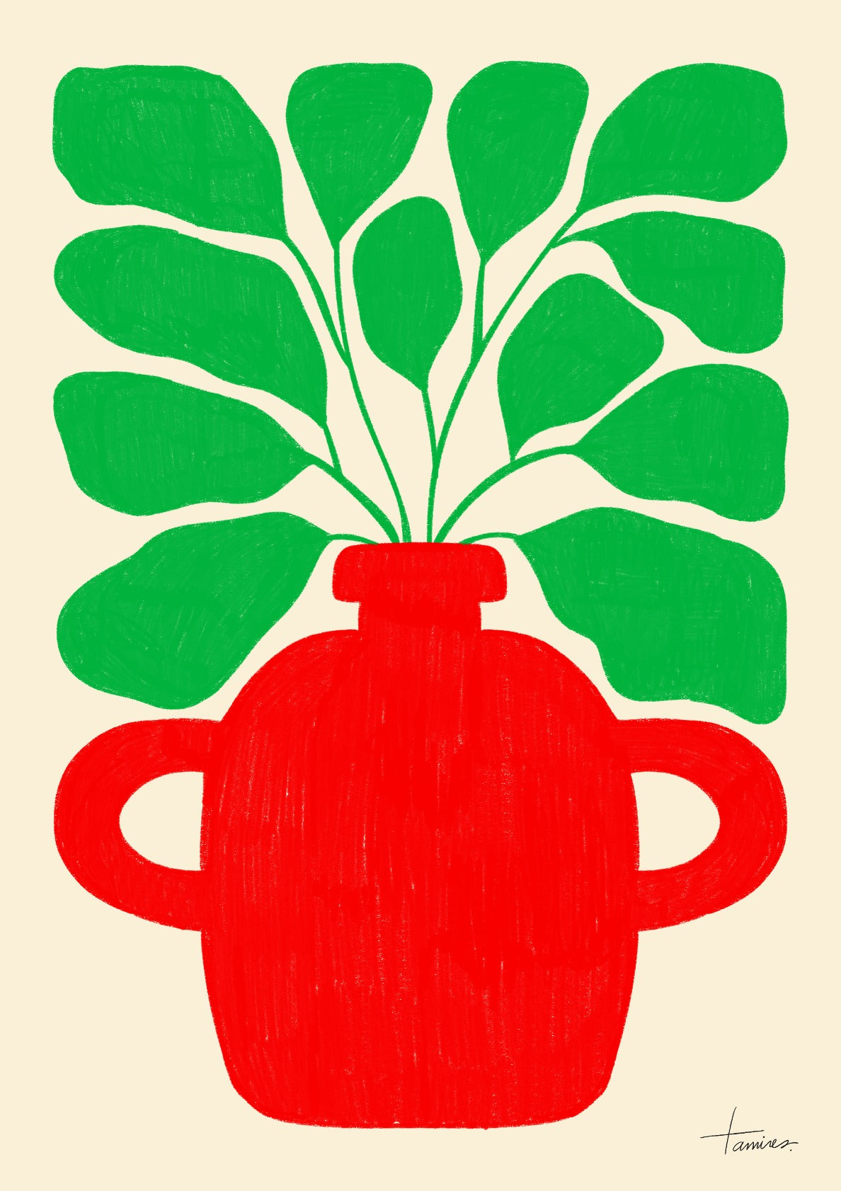 Chuncky Red Vase