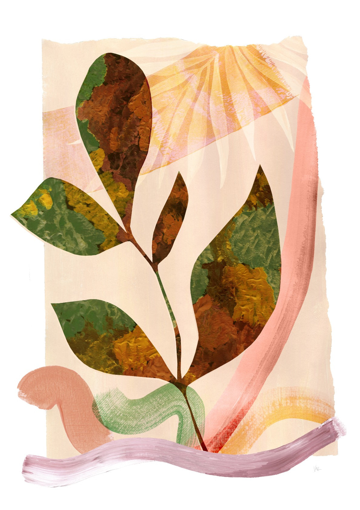 Large Leaf Art Print