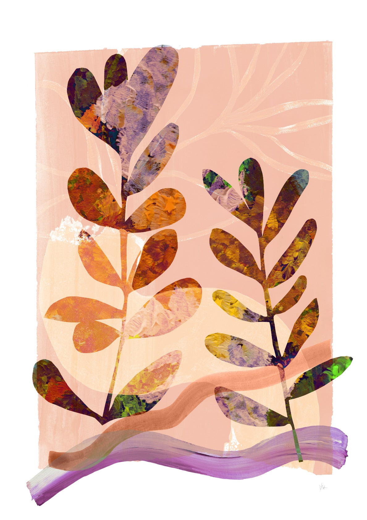 Autumn Leaf Abstract Art Print