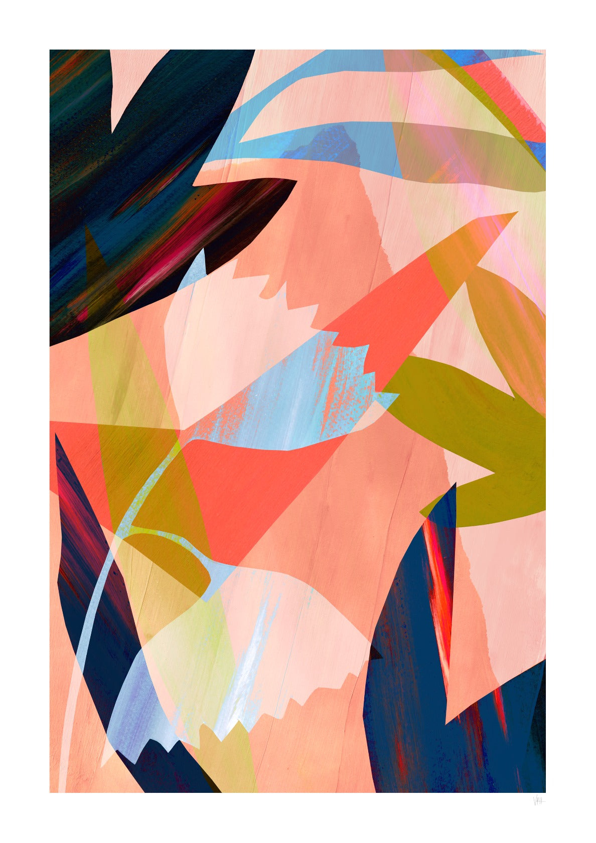 Large Flower Abstract Art Print