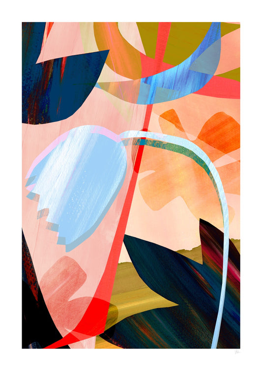 Abstract Large Flower Art Print