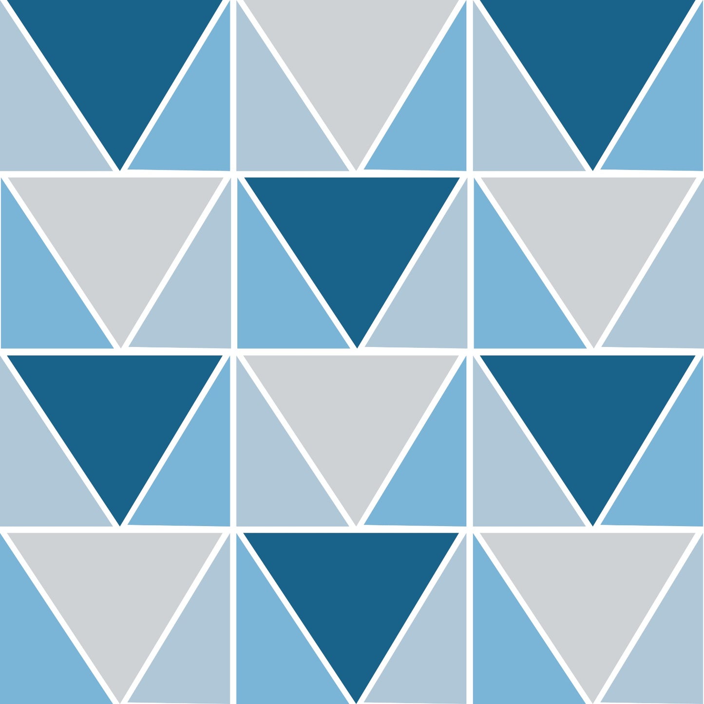 Blue Grey Triangle Geometric Pattern