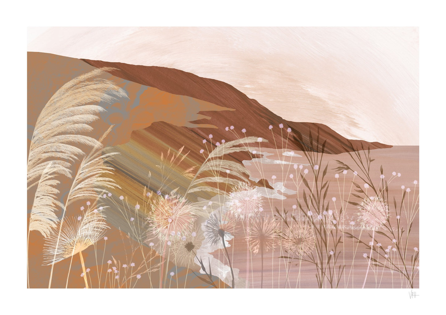 Neutral Wilderness Landscape Print