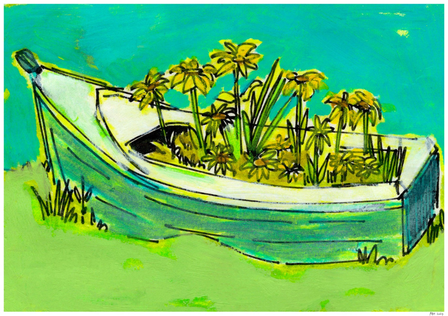 Flower boat in Victoria Park