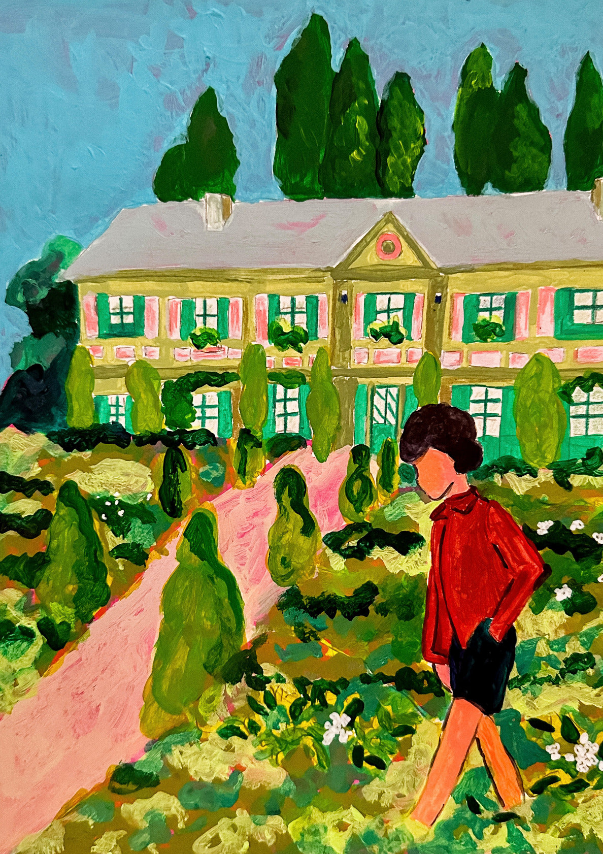 Walking in Monet's garden