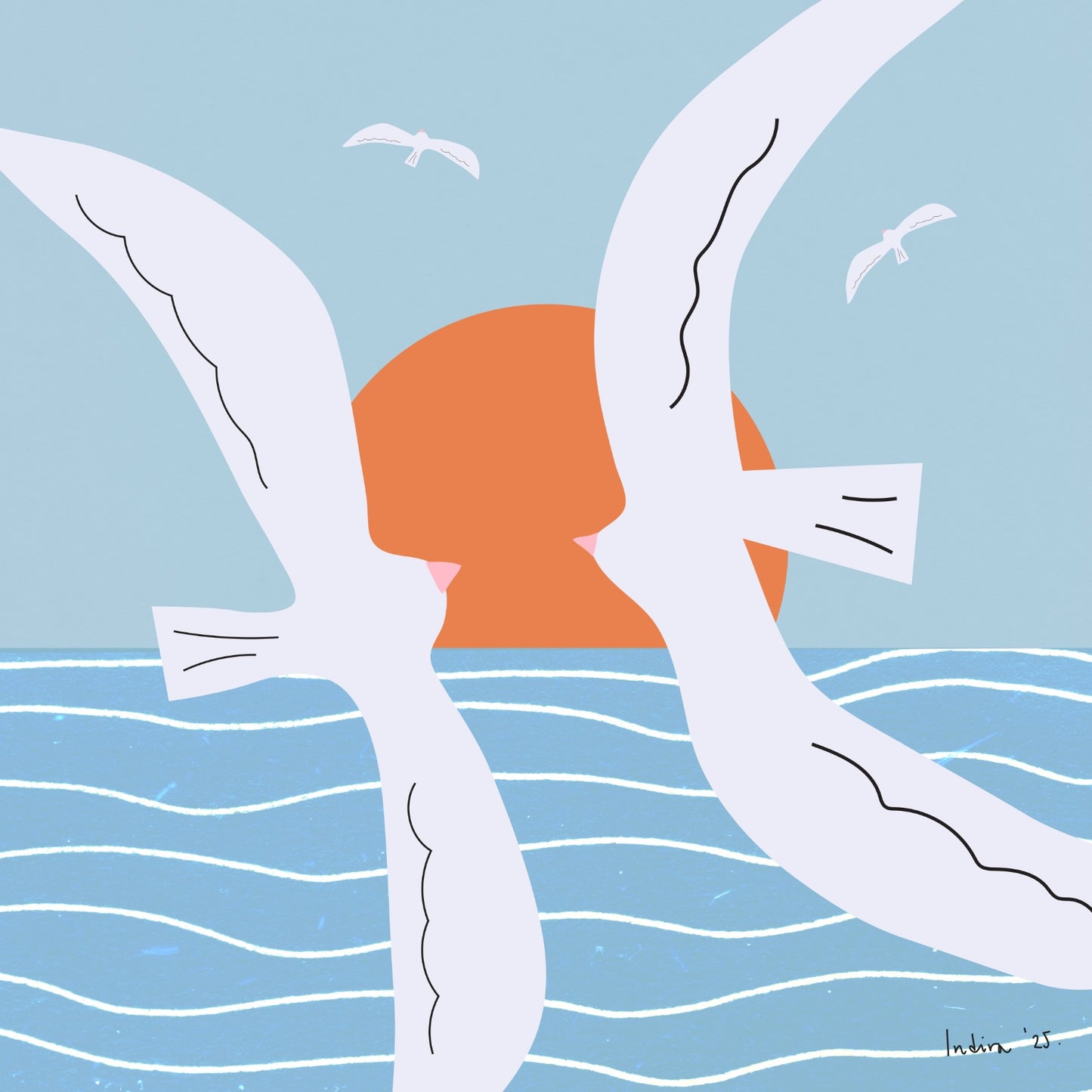 Tiger moth on light purple