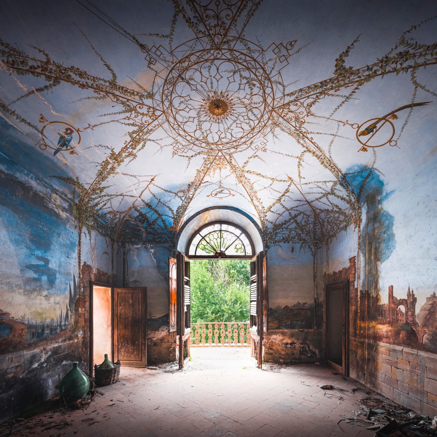 Blue Birdcage in Decay