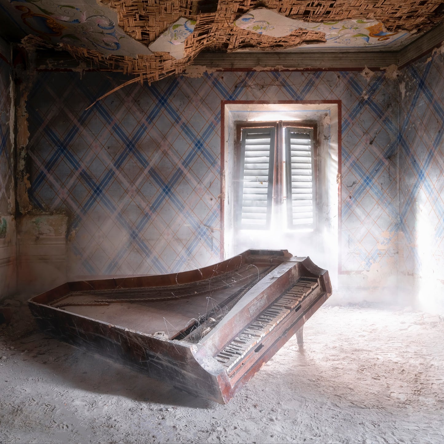 Abandoned Piano on the Floor