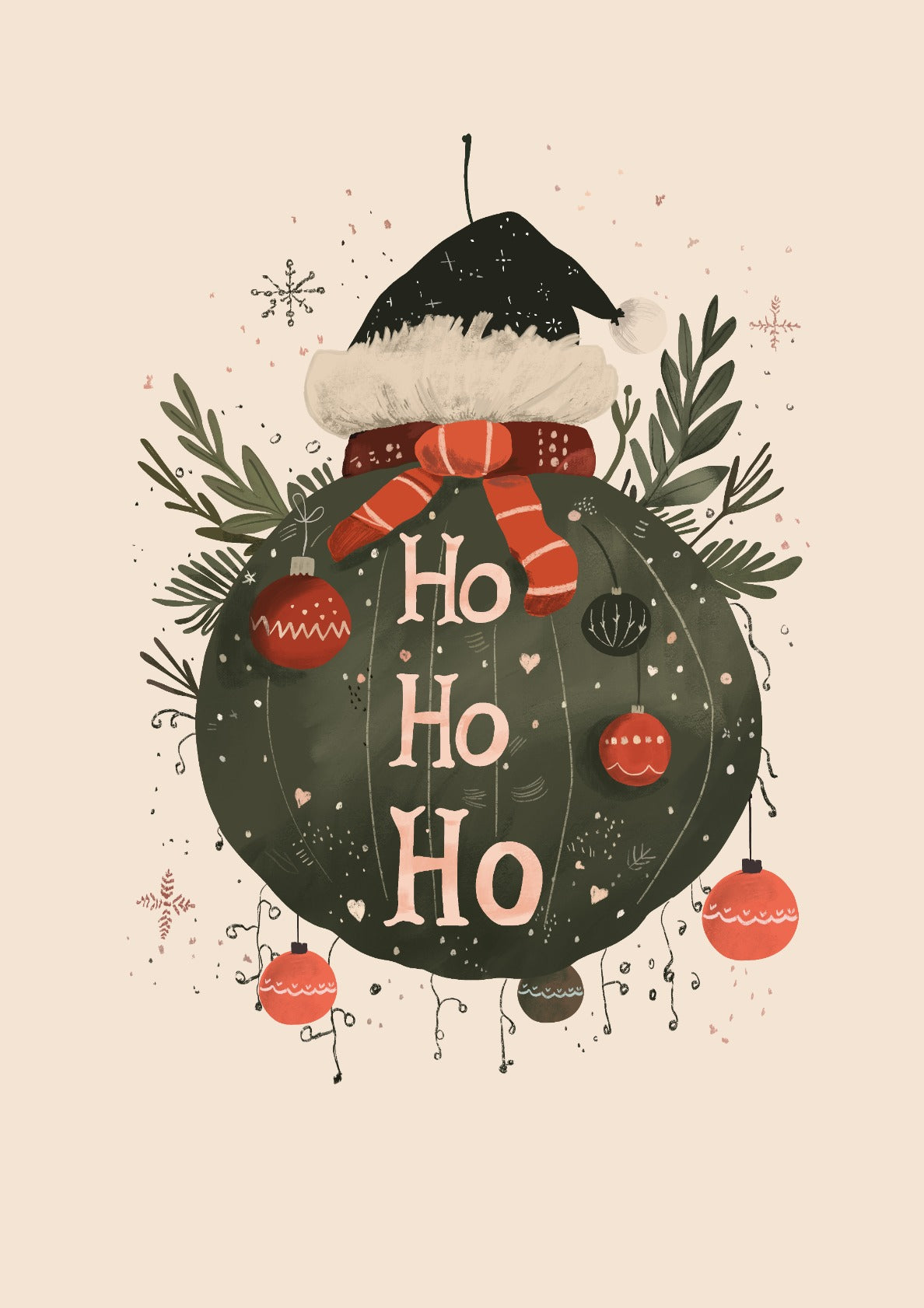 Festive Ho Ho Ho Bauble