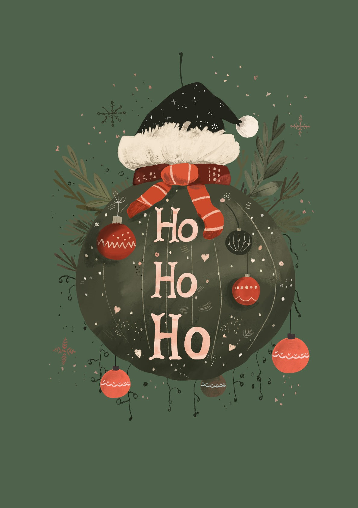 Festive Ho Ho Ho Bauble II