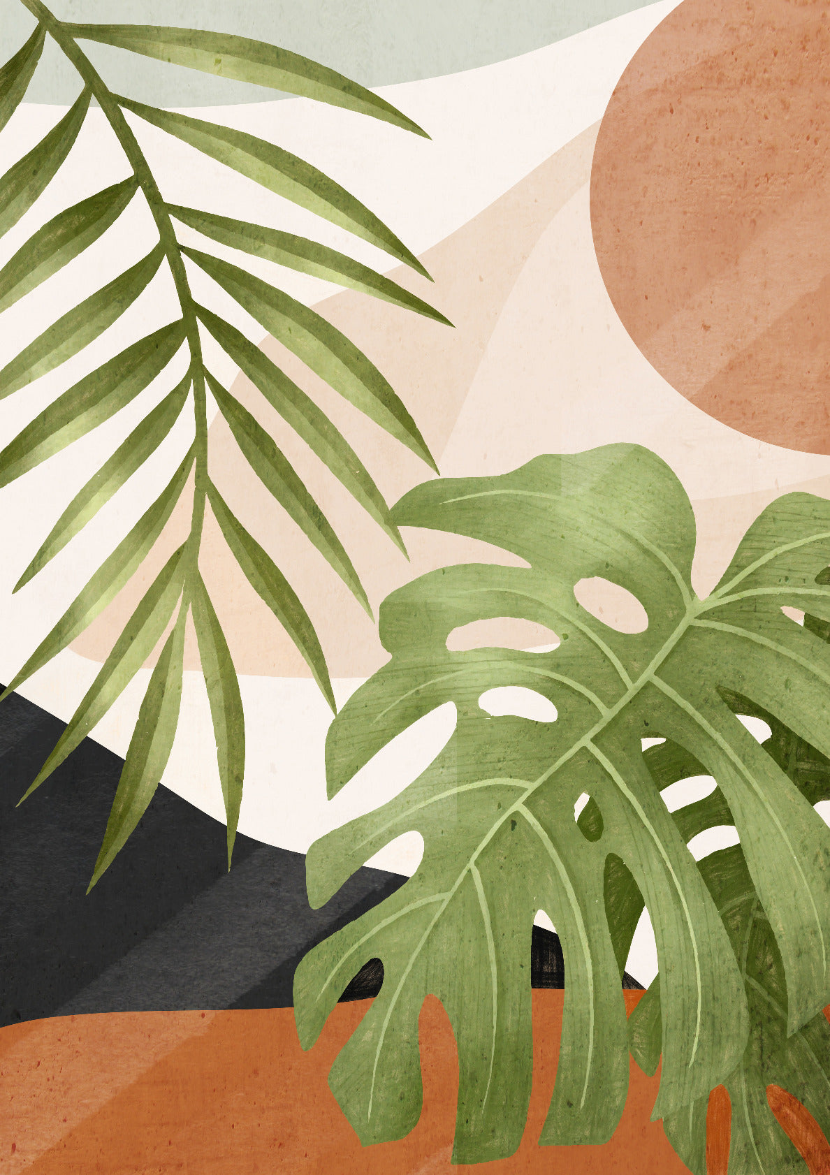 Abstract Art Tropical Leaves 21