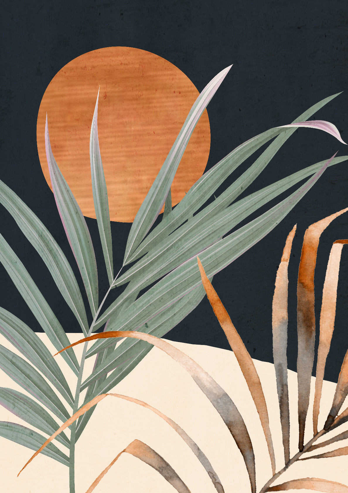 Abstract Art Tropical Leaves 120