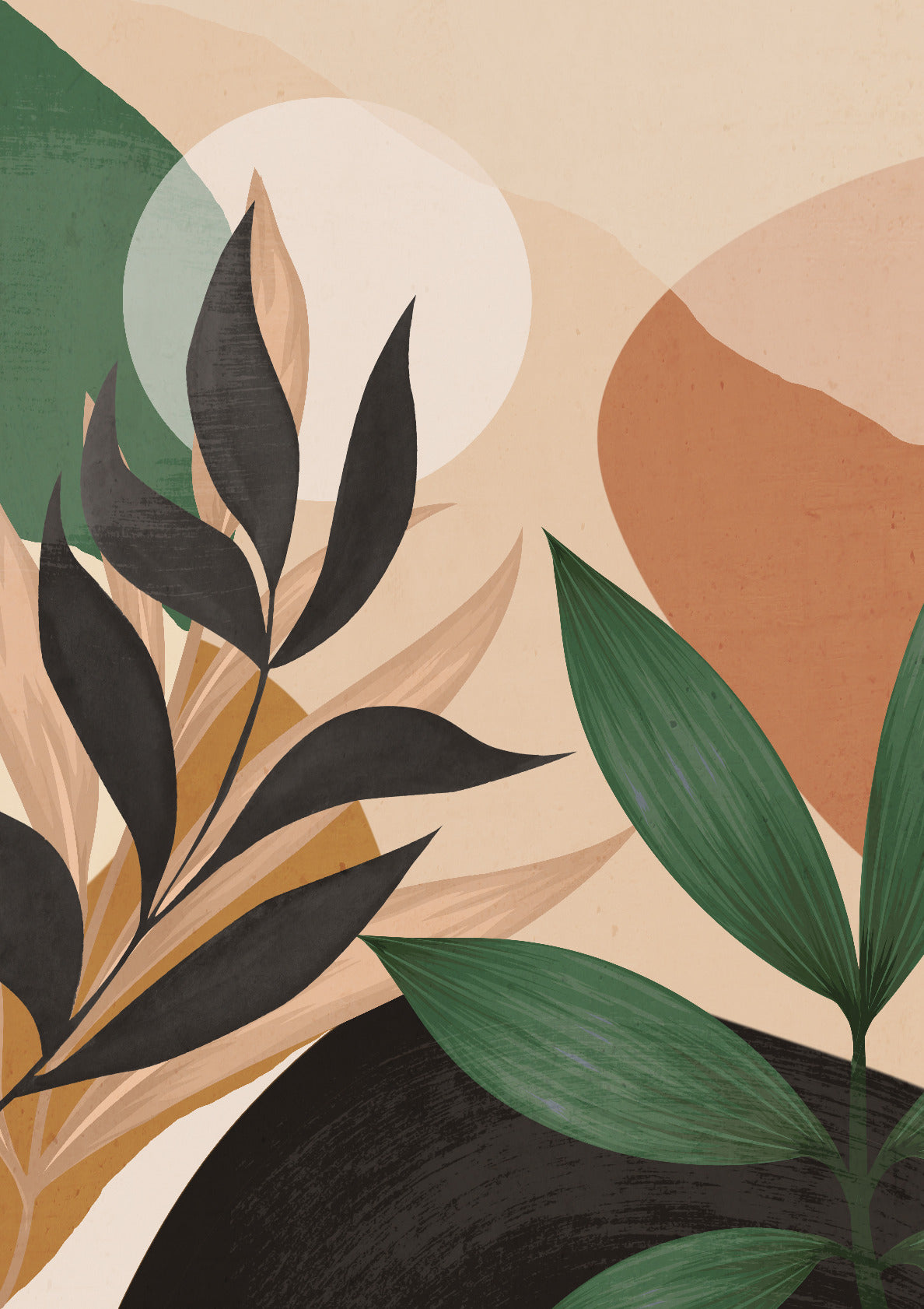 Abstract Art Tropical Leaves 51