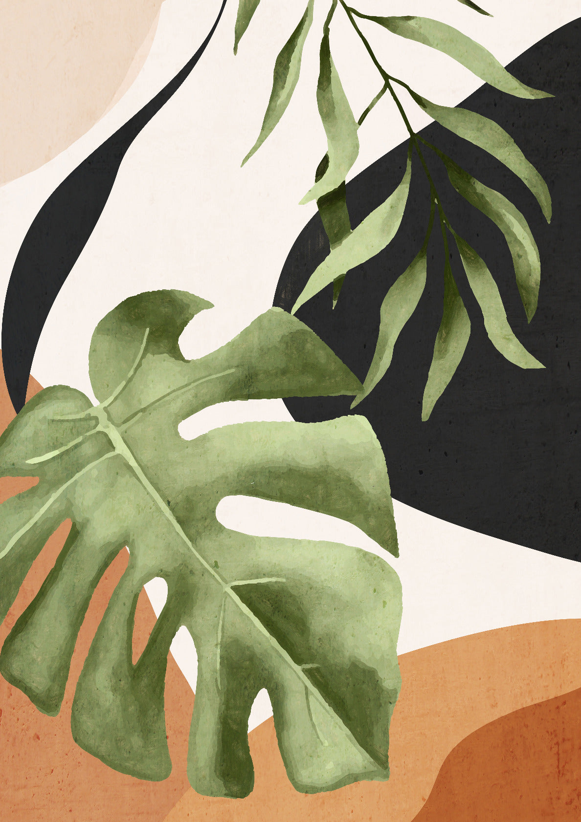 Abstract Art Tropical Leaves 23