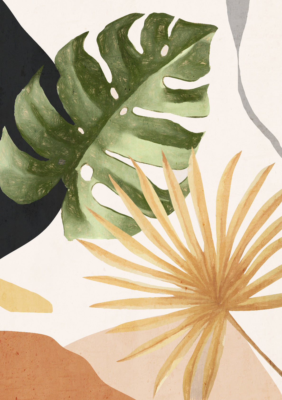 Abstract Art Tropical Leaves 22