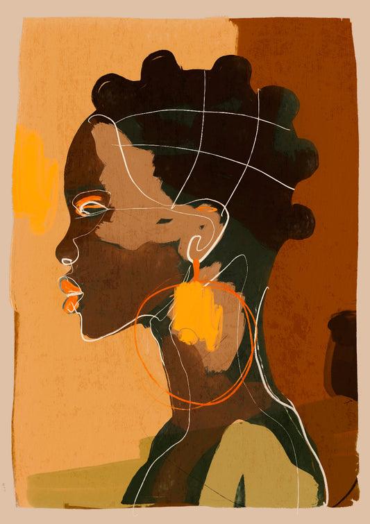 Abstract Art Girl Portrait