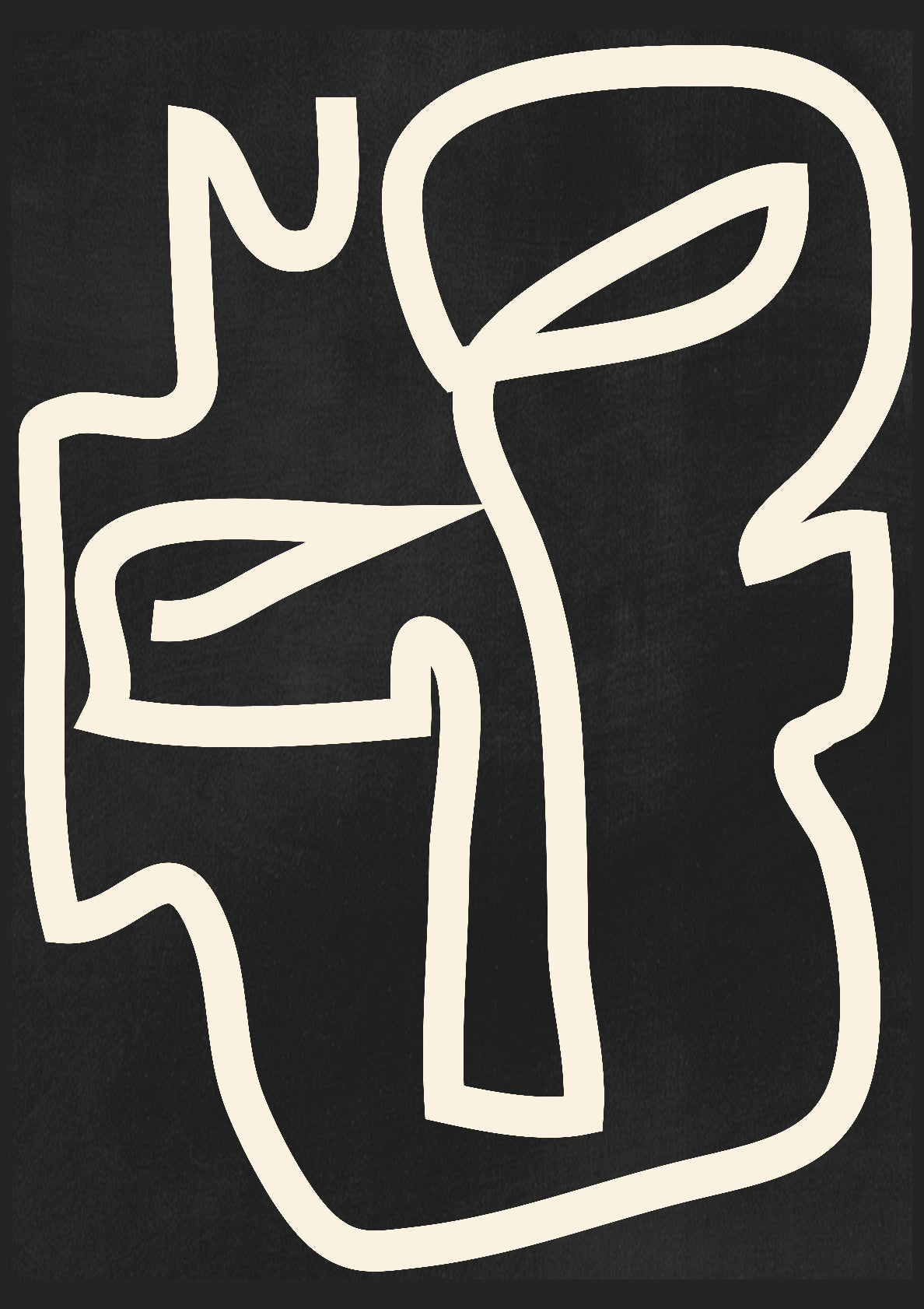 Abstract Line Art Face