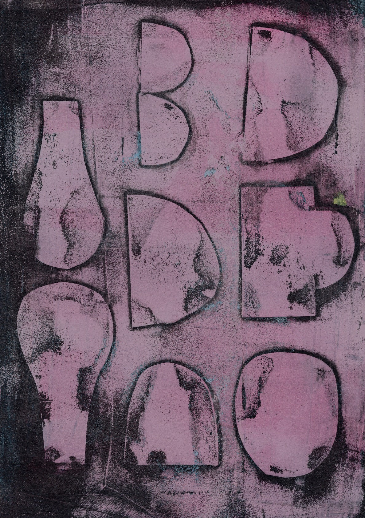 Purple and black shapes.