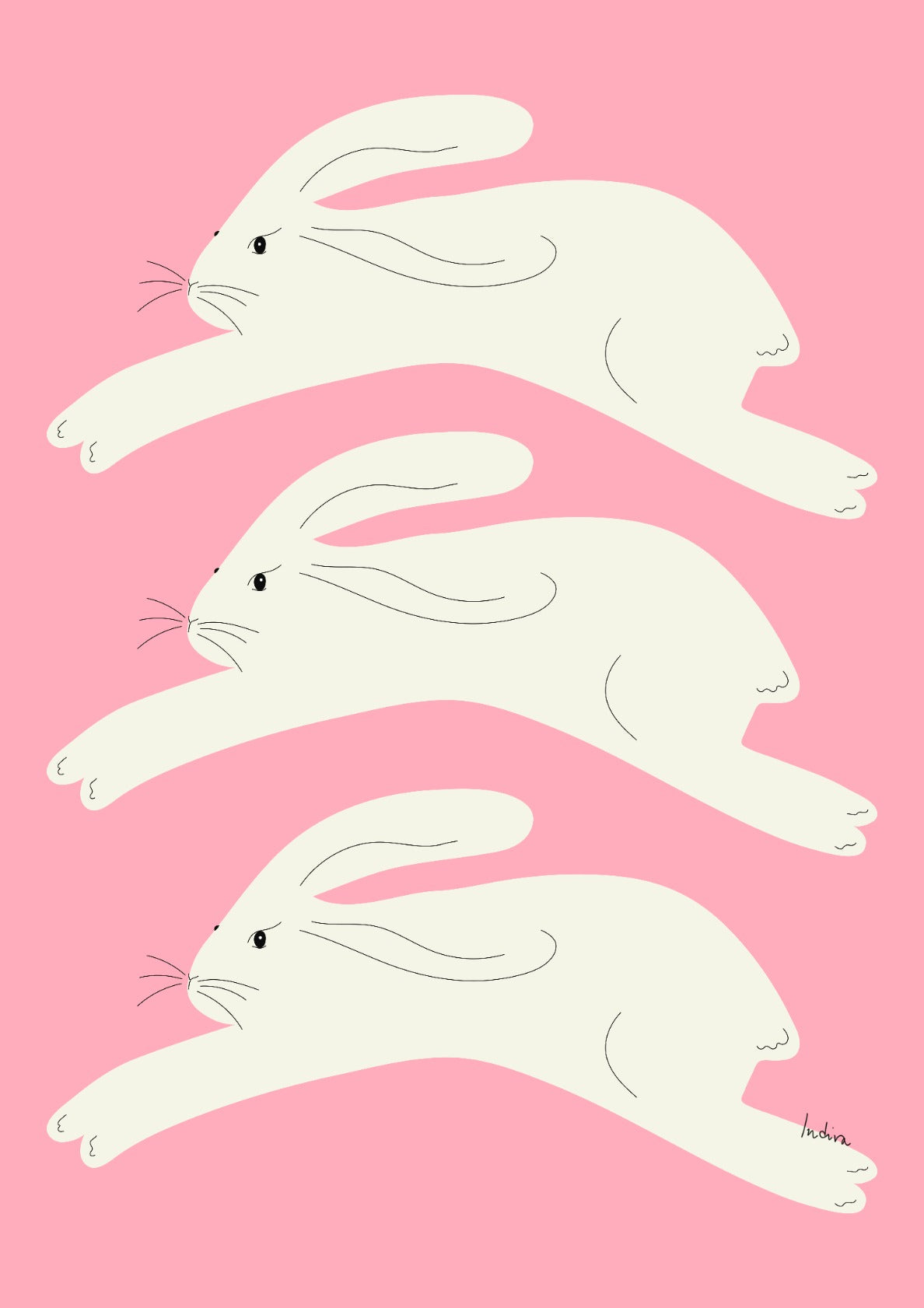 Three White Rabbits