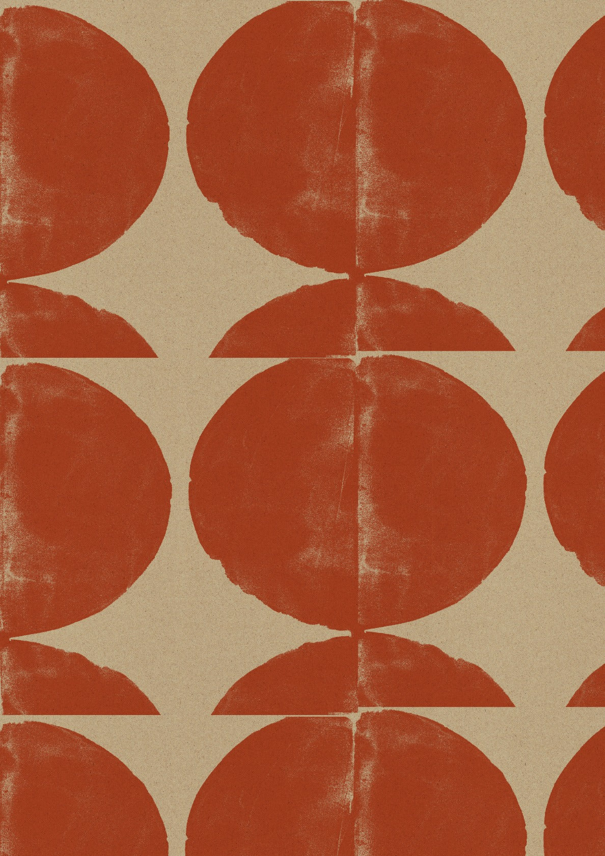 Terracotta abstract shapes.