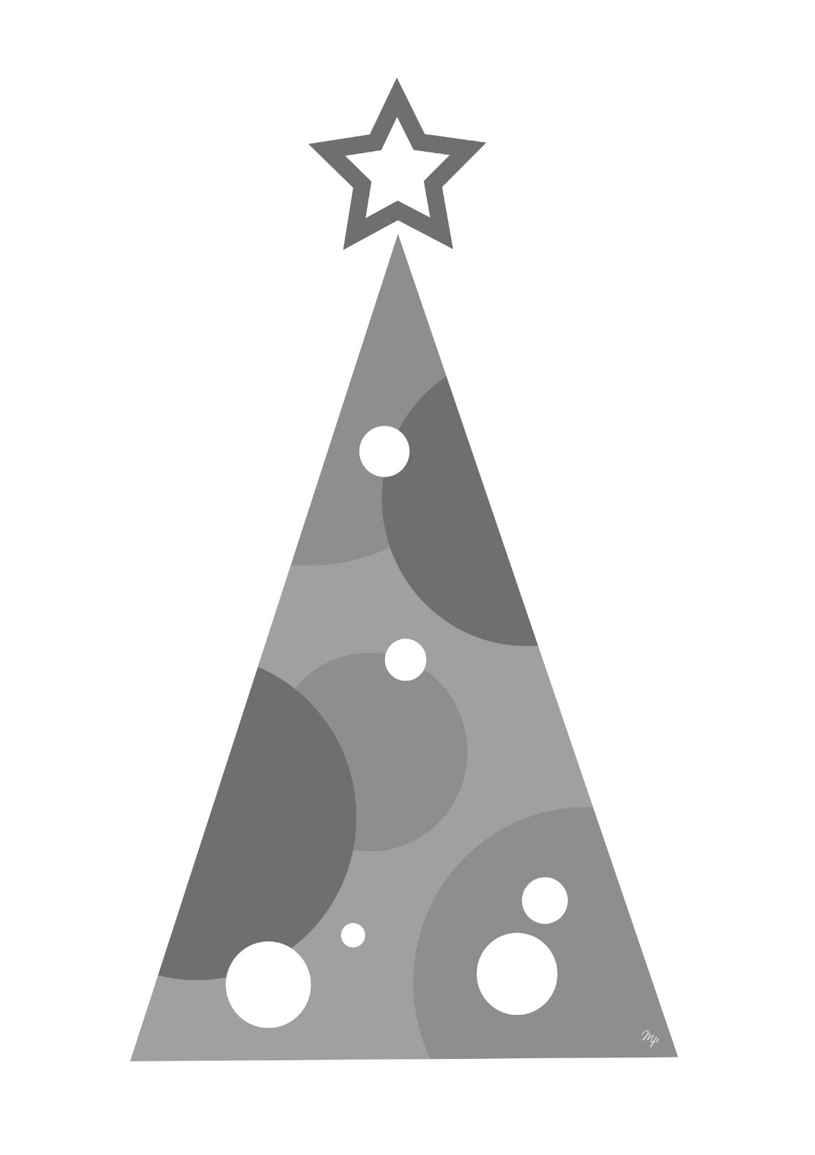 Modern nordic grey Xmas tree