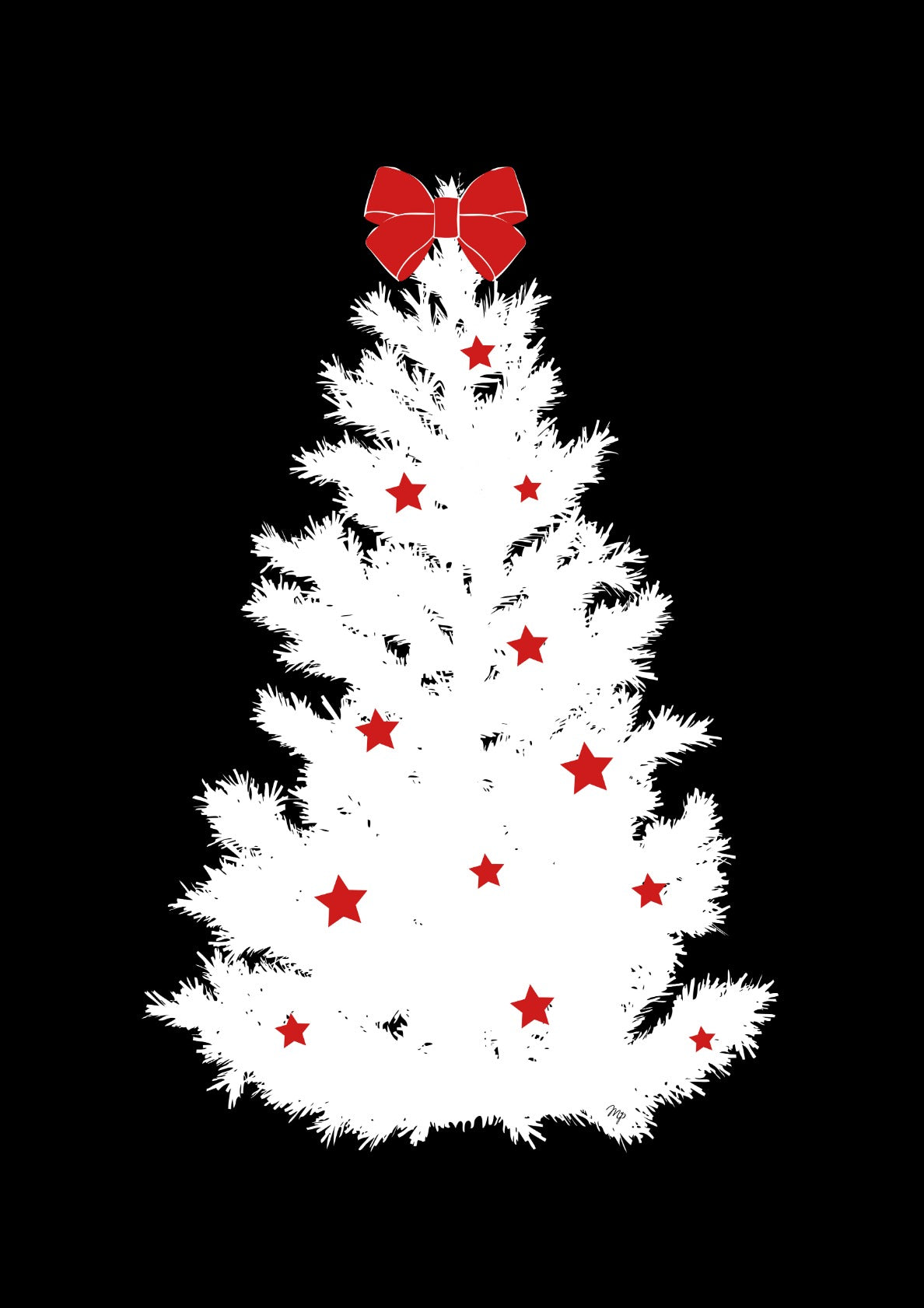 White nordic xmas tree