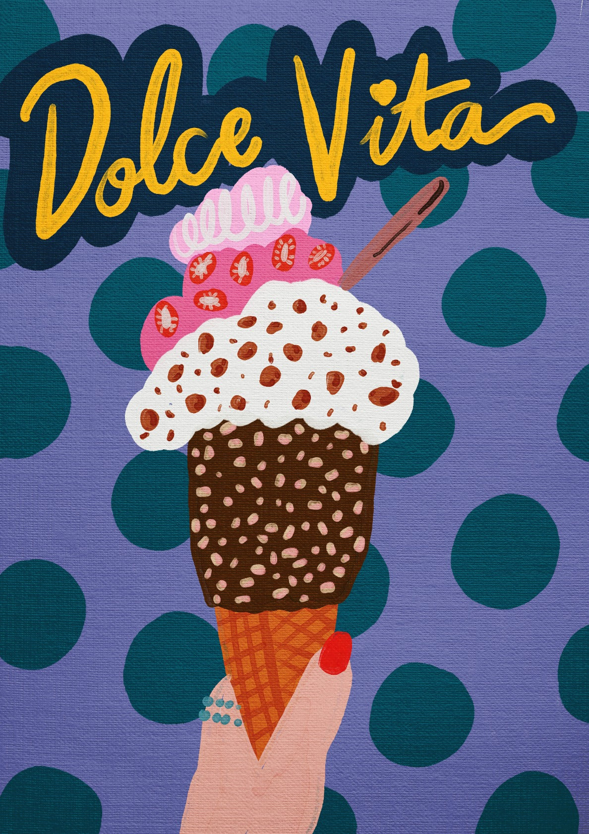 Dolce Vita Gelato Art Purple