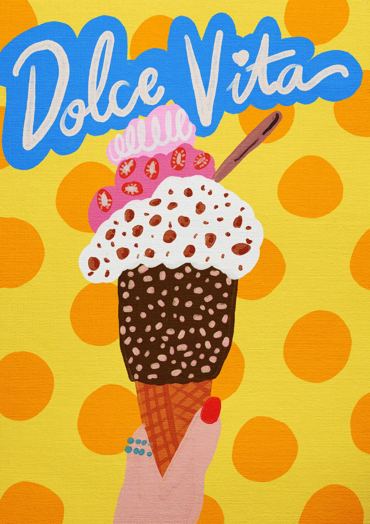 Dolce Vita Gelato Art Yellow