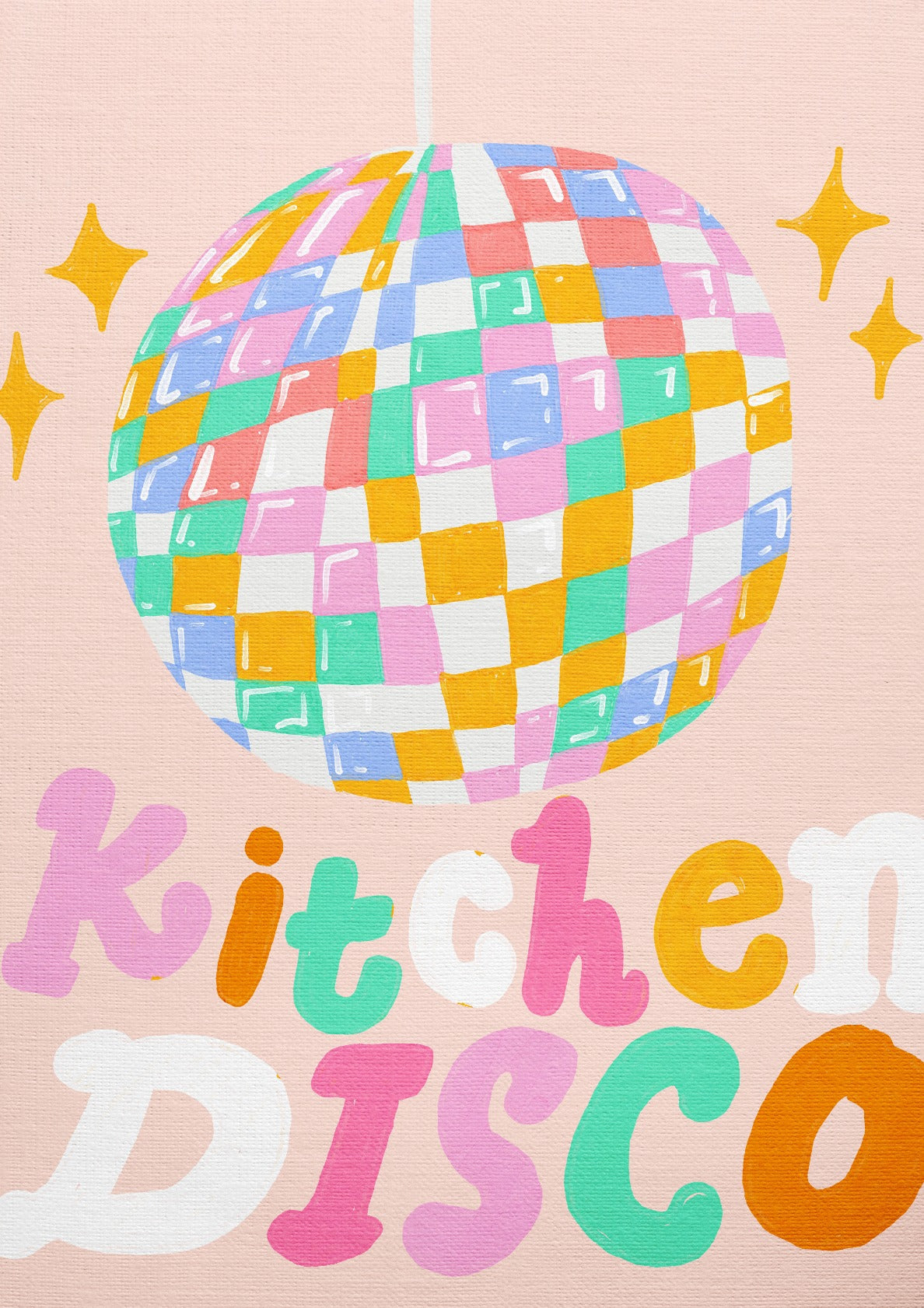 Kitchen Disco Art Beige