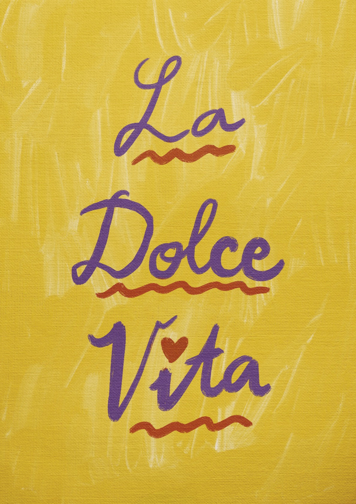 La Dolce Vita Wall Art Yellow