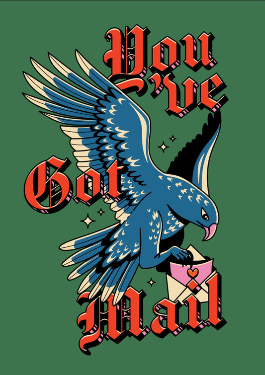 You've Got Mail Bookish Print in green