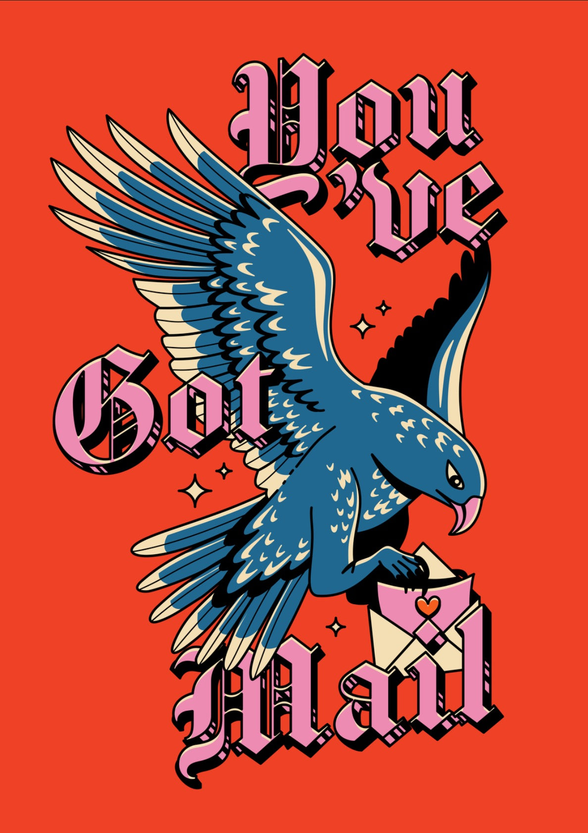 You've Got Mail Bookish Print in red