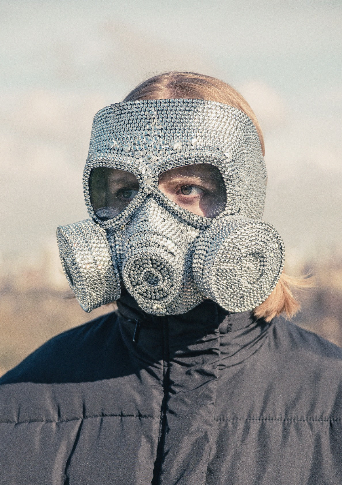 Diamante Embellished Gasmask