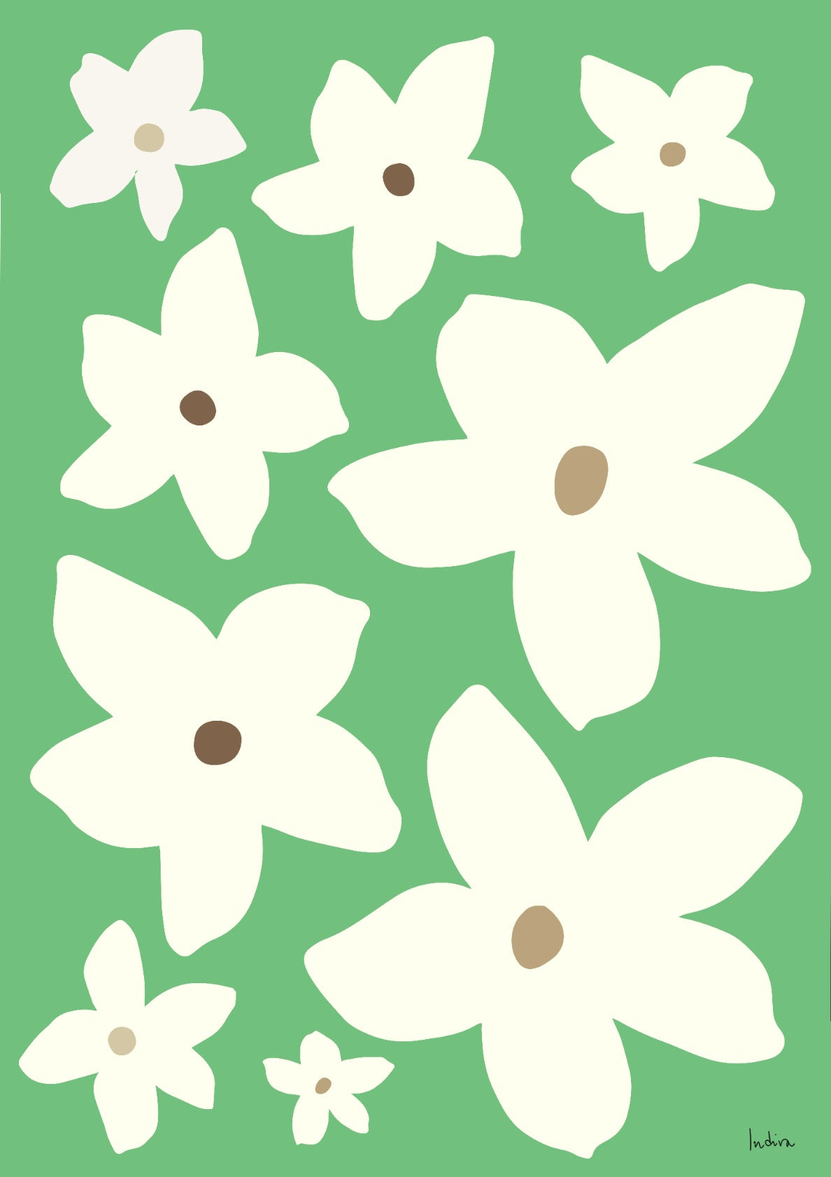 Madagascar Jasmine on light green