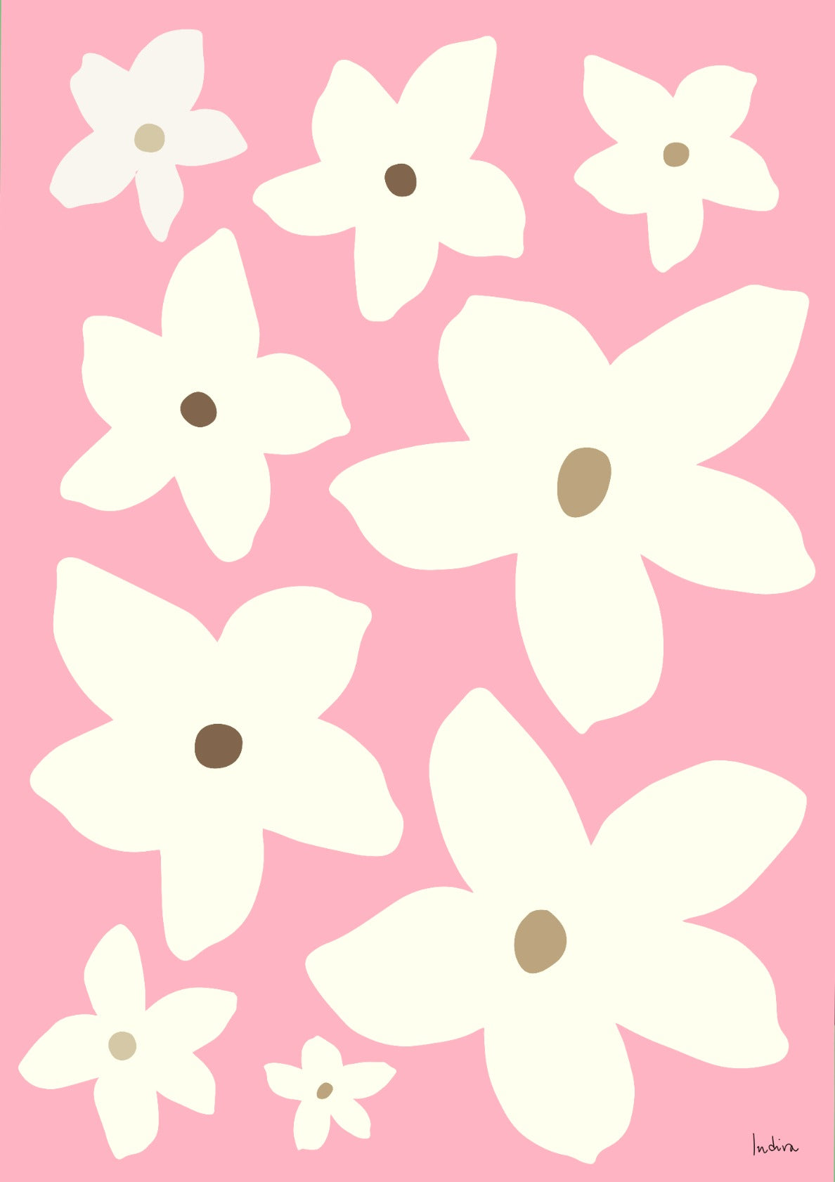 Madagascar Jasmine on light pink