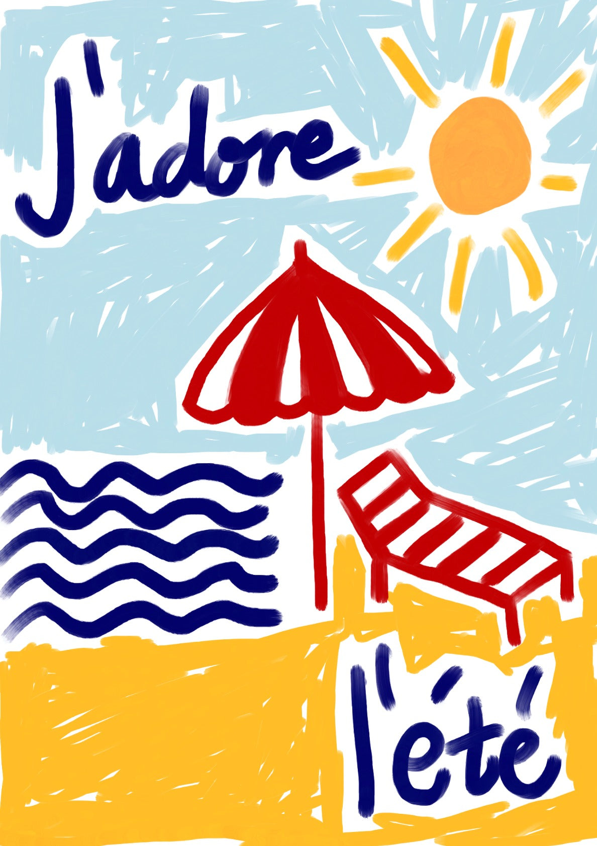 Je Adore l' été Art Print