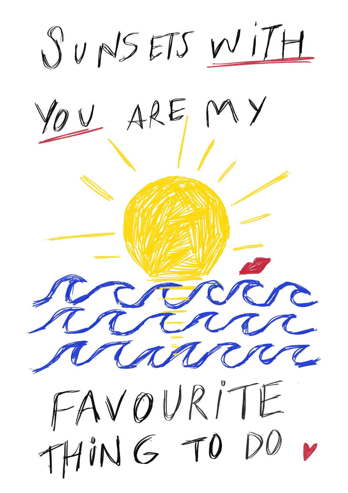 Sunsets With You Art Print