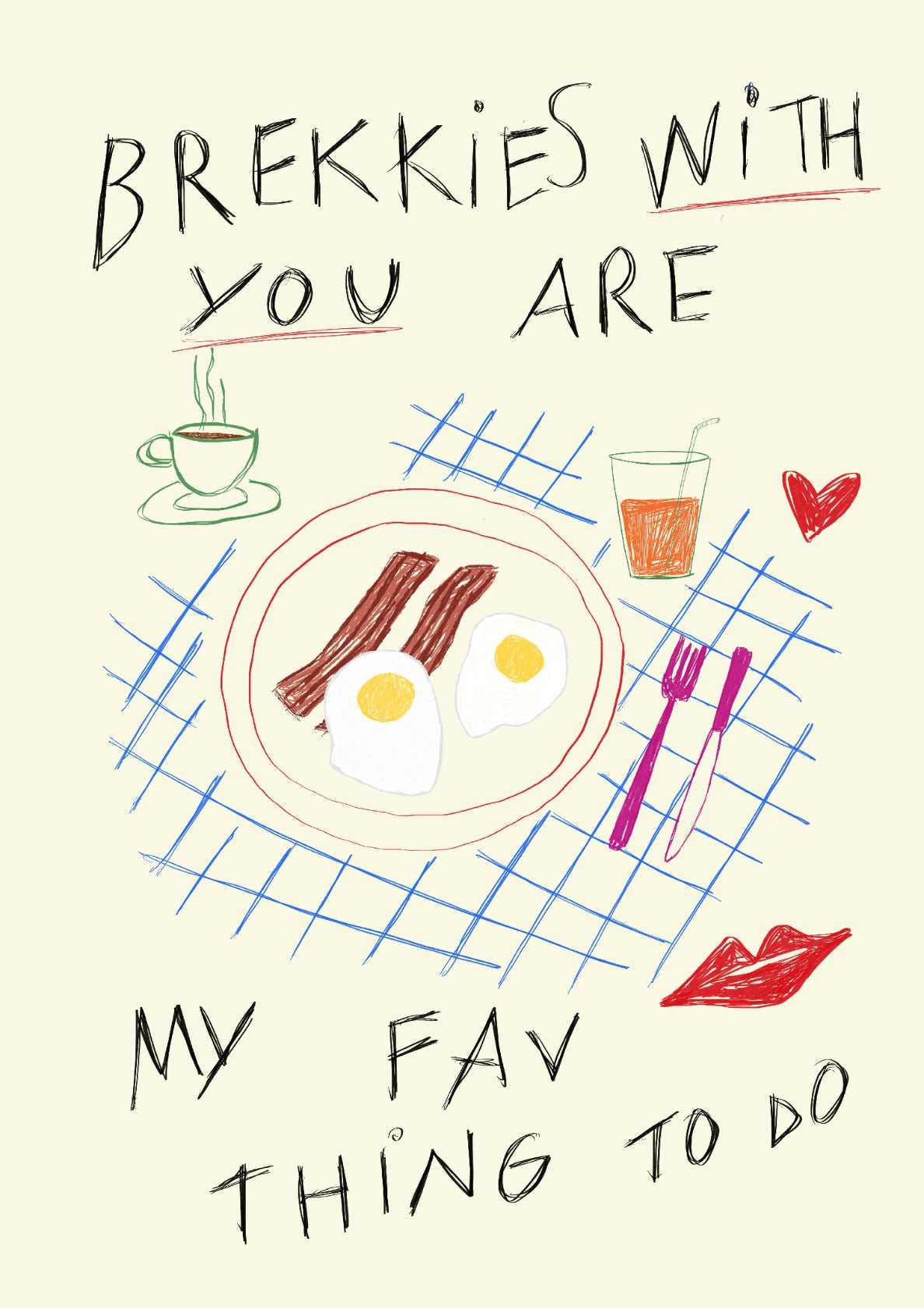Brekkies With You Art Print