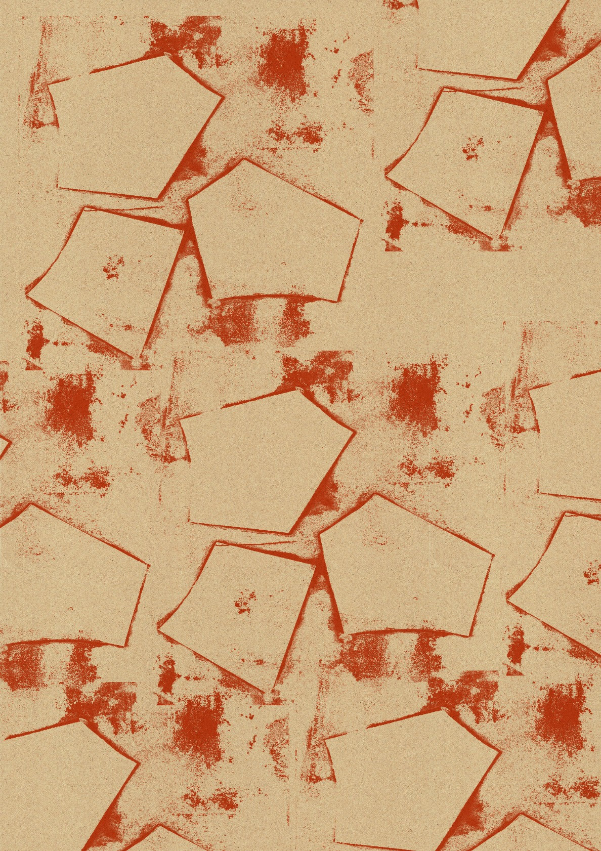 Stars in terracotta and white.