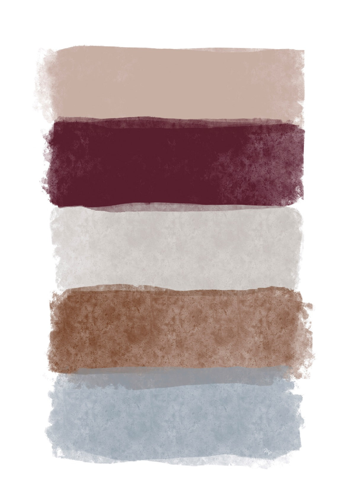 Abstract Earthy Paint Strokes Two